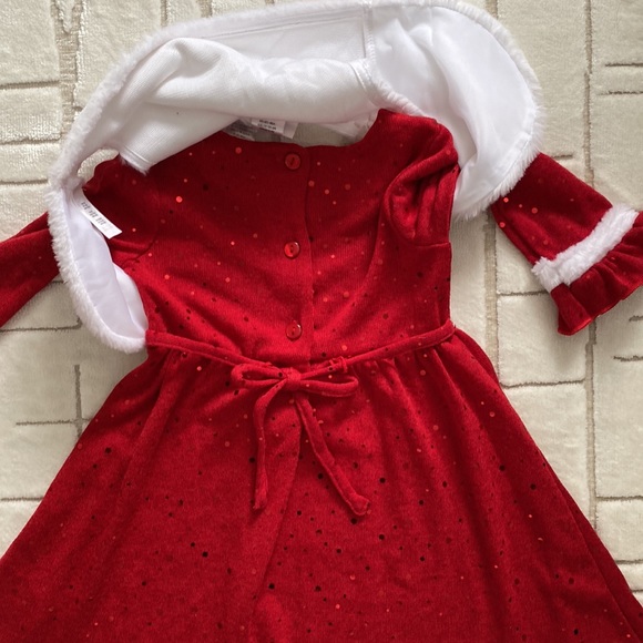 Mama clause Toddler girl Knot dress with bolero. - Picture 6 of 6